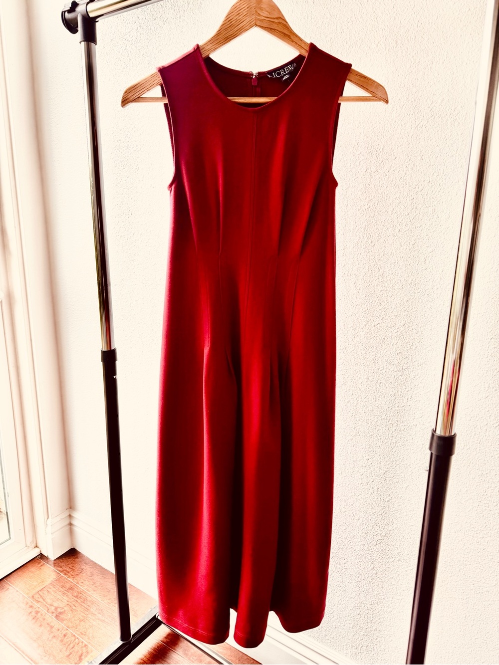 J. Crew Women's Deep Red Midi Dress